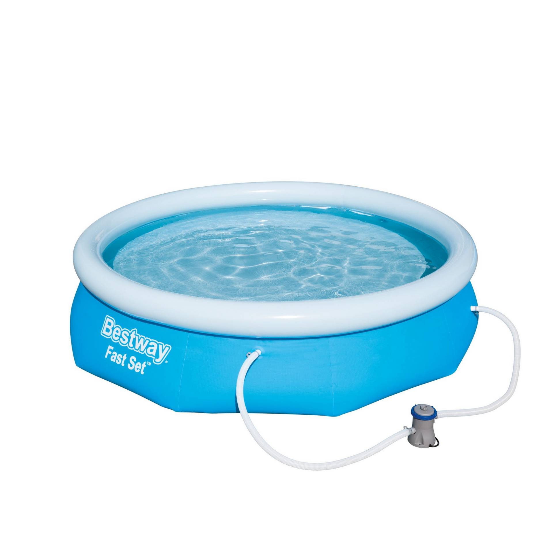 Bestway Aufstellpool 'Fast Set™' blau/weiß rund Ø 305 x 76 cm von Bestway