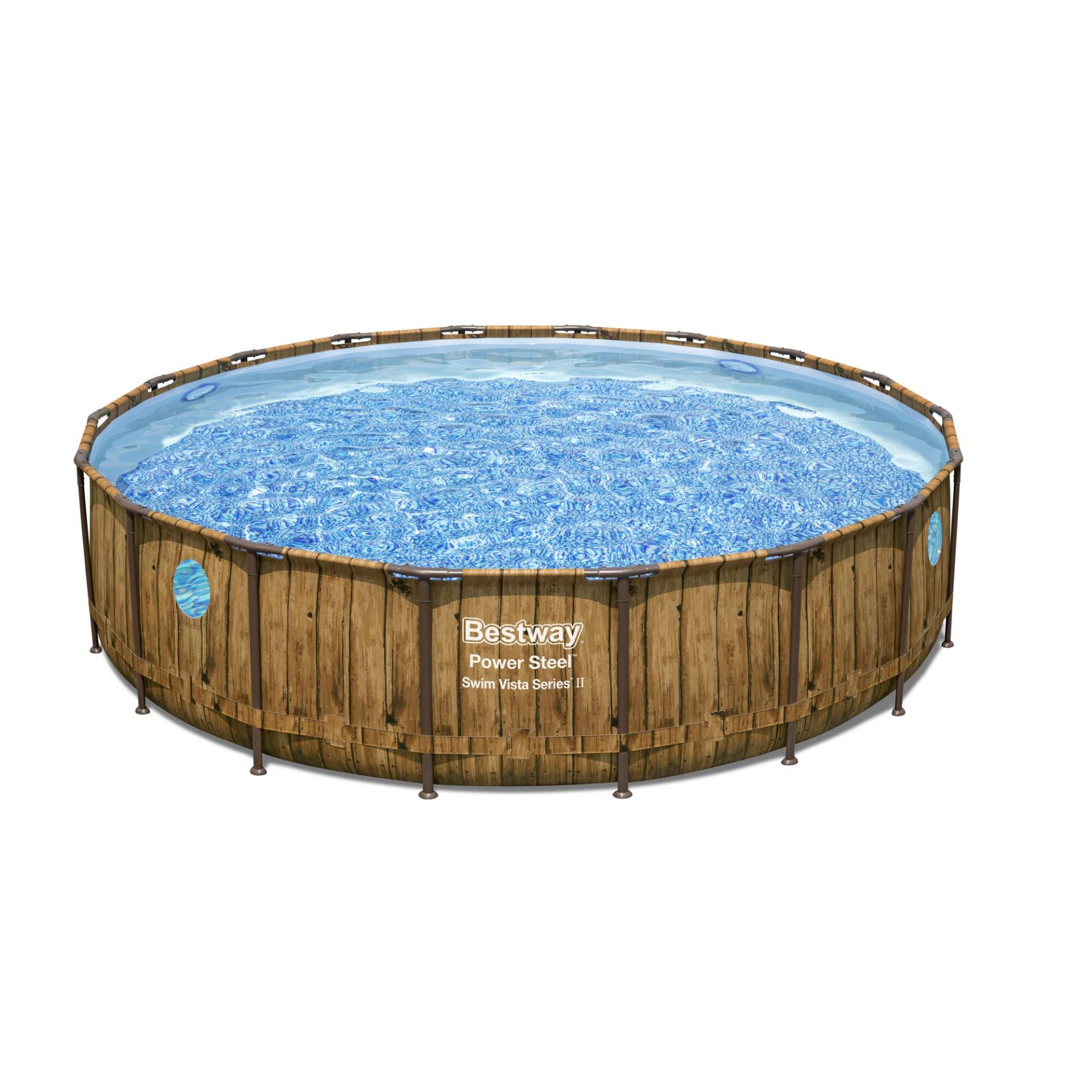 Bestway Frame-Pool-Set 'Power Steel Swim Vista' Ø 549 x 122 cm mit Sicherheitsleiter und Filterpumpe von Bestway