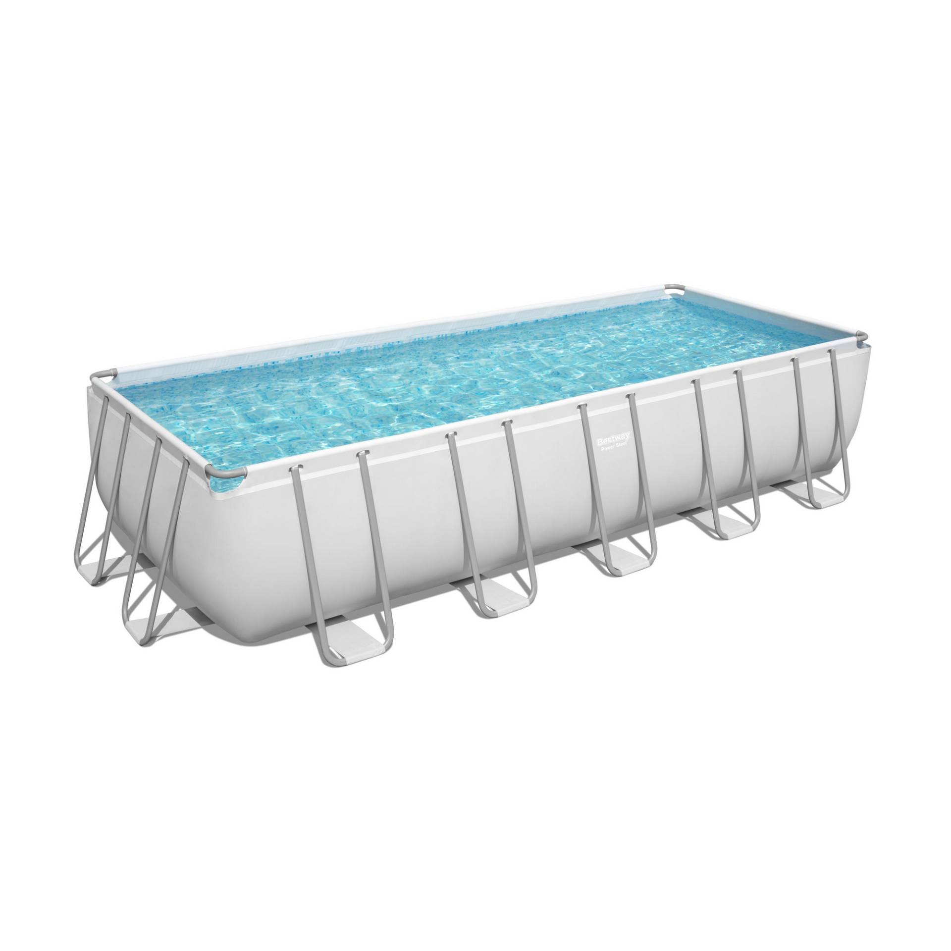 Bestway Aufstellpool-Komplett-Set 'Power Steel' grau 640 x 274 x 132 cm, mit Sandfilteranlage von Bestway