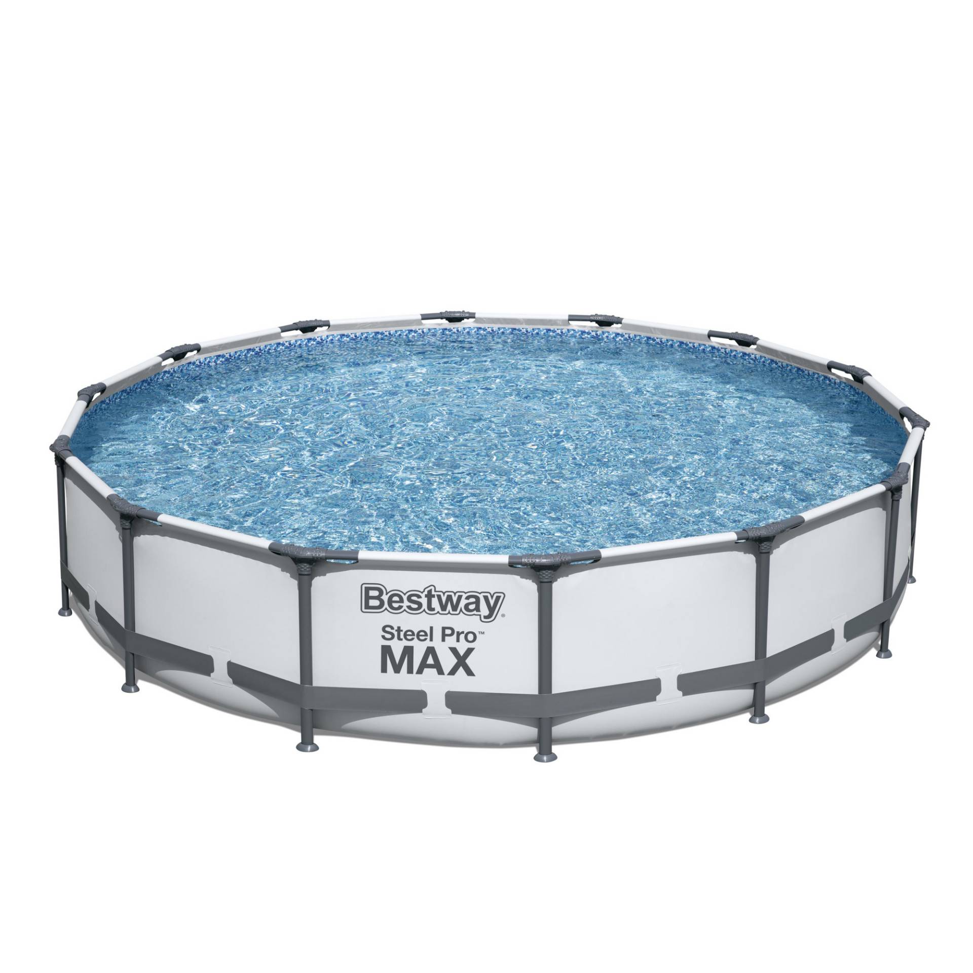 Bestway Aufstellpool 'Steel Pro MAX™' lichtgrau rund Ø 427 x 84 cm von Bestway