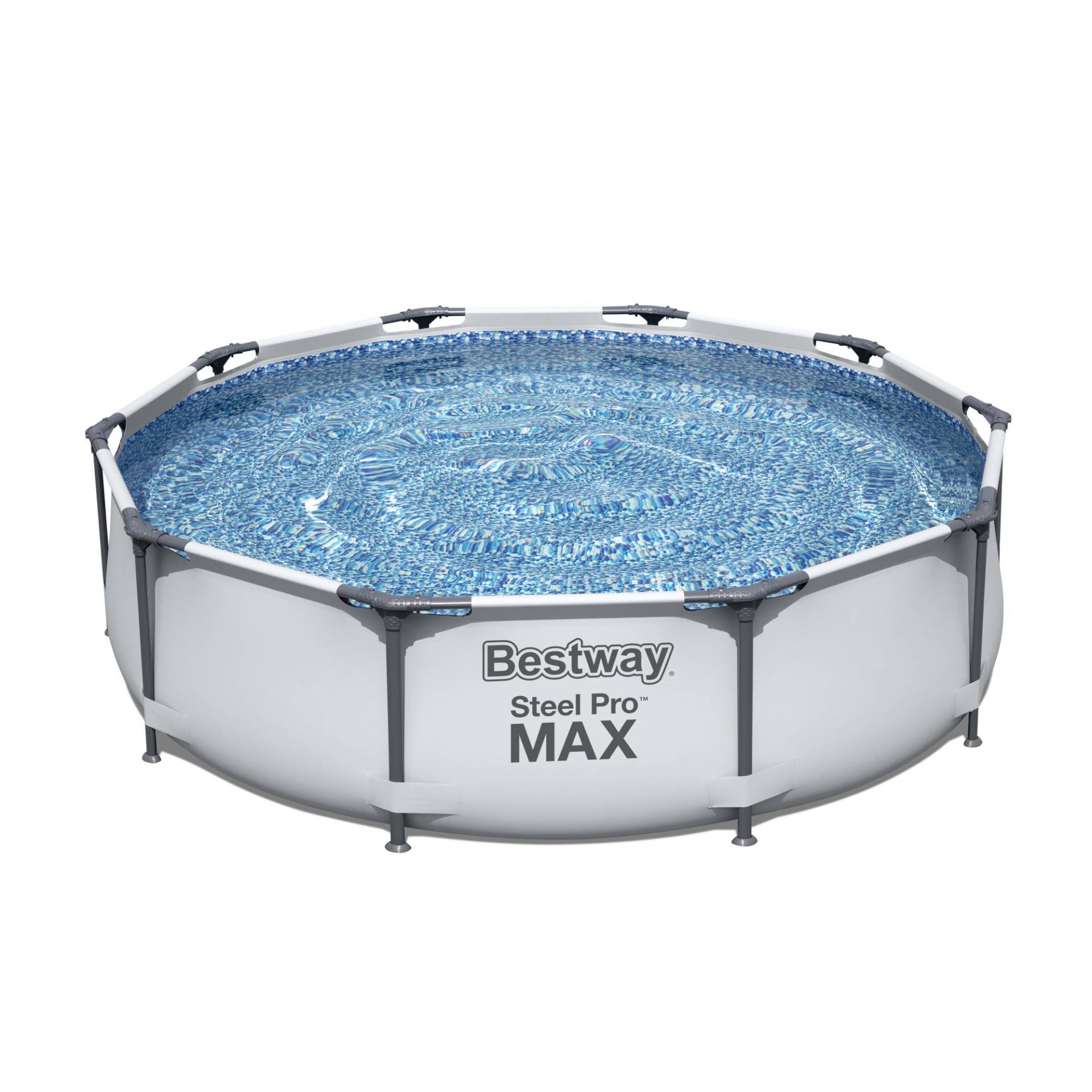 Bestway Aufstellpool 'Steel Pro Max™' grau/weiß rund Ø 305 x 76 cm von Bestway