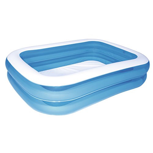 Bestway - Deluxe rechteckiger blauer aufblasbarer Pool, 211 x 132 x 46 cm, Blau/Weiß von Bestway