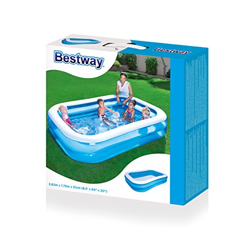 Bestway Family Pool Schwimmbecken Planschbecken Kinder Swimmingpool 262x175x51 cm von Bestway