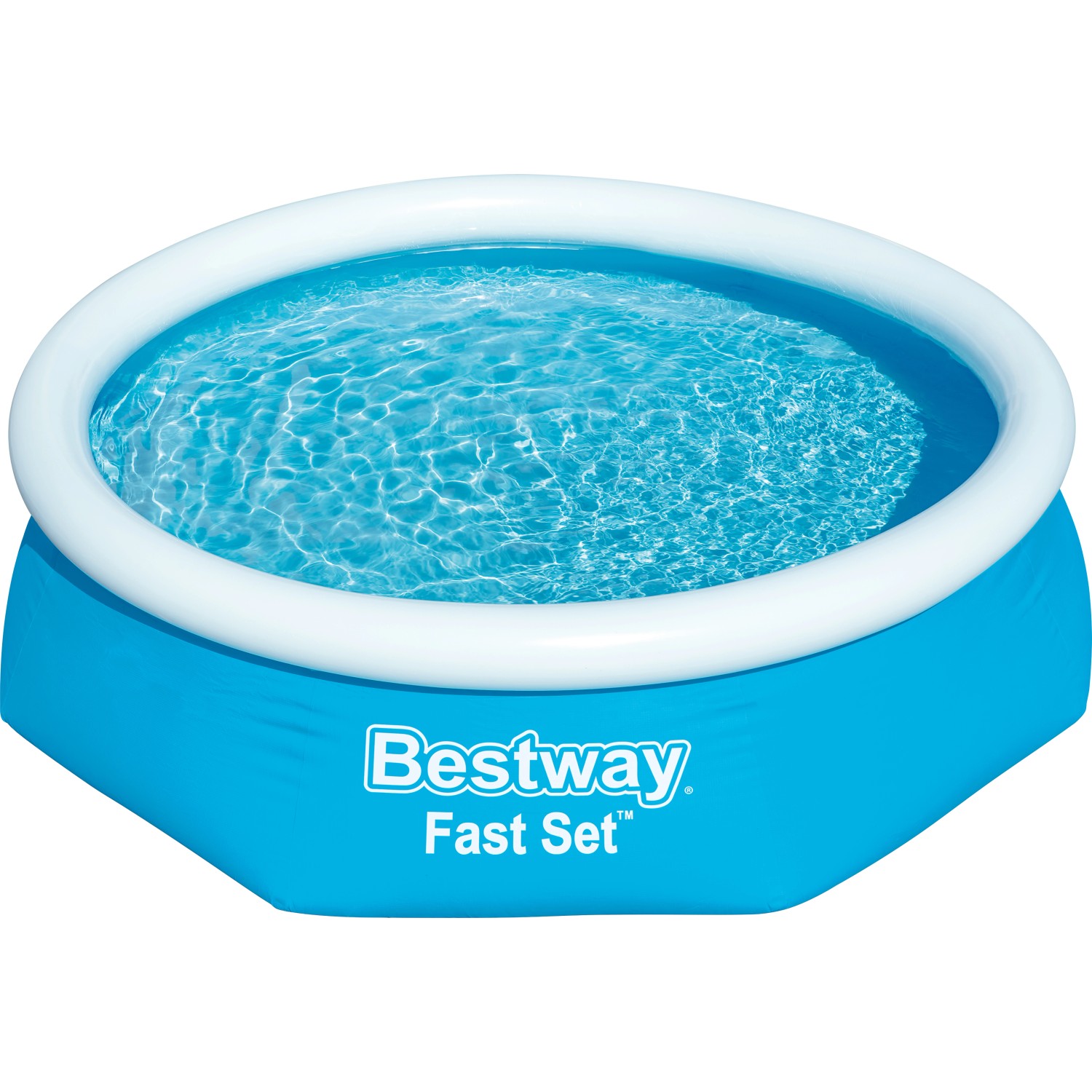 Bestway Fast Set Aufstellpool Ø 244 x 61 cm Rund Blau von Bestway