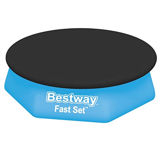Bestway Flowclear™ PVC-Abdeckplane, Ø 220 cm, für Fast Set™ Pools mit Ø 244 cm, schwarz von Bestway