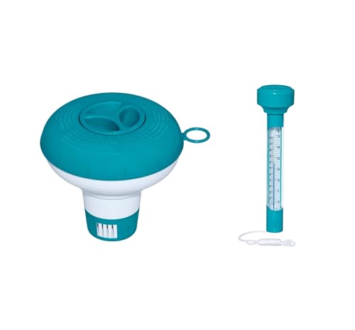 Bestway Flowclear | Dosierschwimmer Thermo-Set | 12,5 cm Ø | schwimmendes Poolthermometer | Einfache Überwachung der Wasserthemeratur | Poolwasser sauber und kristallklar Bestway Flowclear | Dosierschwimmer Thermo-Set | 12,5 cm Ø | schwimmendes Poolthermometer | Einfache Überwachung der Wasserthemeratur | Poolwasser sauber und kristallklar von Bestway
