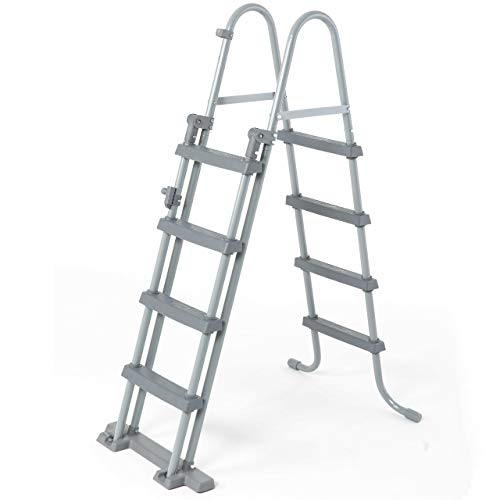 Bestway Flowclear Sicherheitsleiter, Poolleiter mit Kindersicherung durch hochklappbaren Einstieg, 122 cm von Bestway