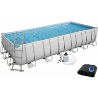 Frame Pool 56475 Komplett-Set 732 x 366 cm eckig - Grau - Bestway von Bestway