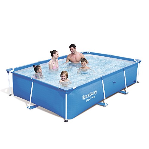 Bestway Frame Pool Deluxe Splash Jr. - Steel Pro, 259 x 170 x 61 cm, blau von Bestway