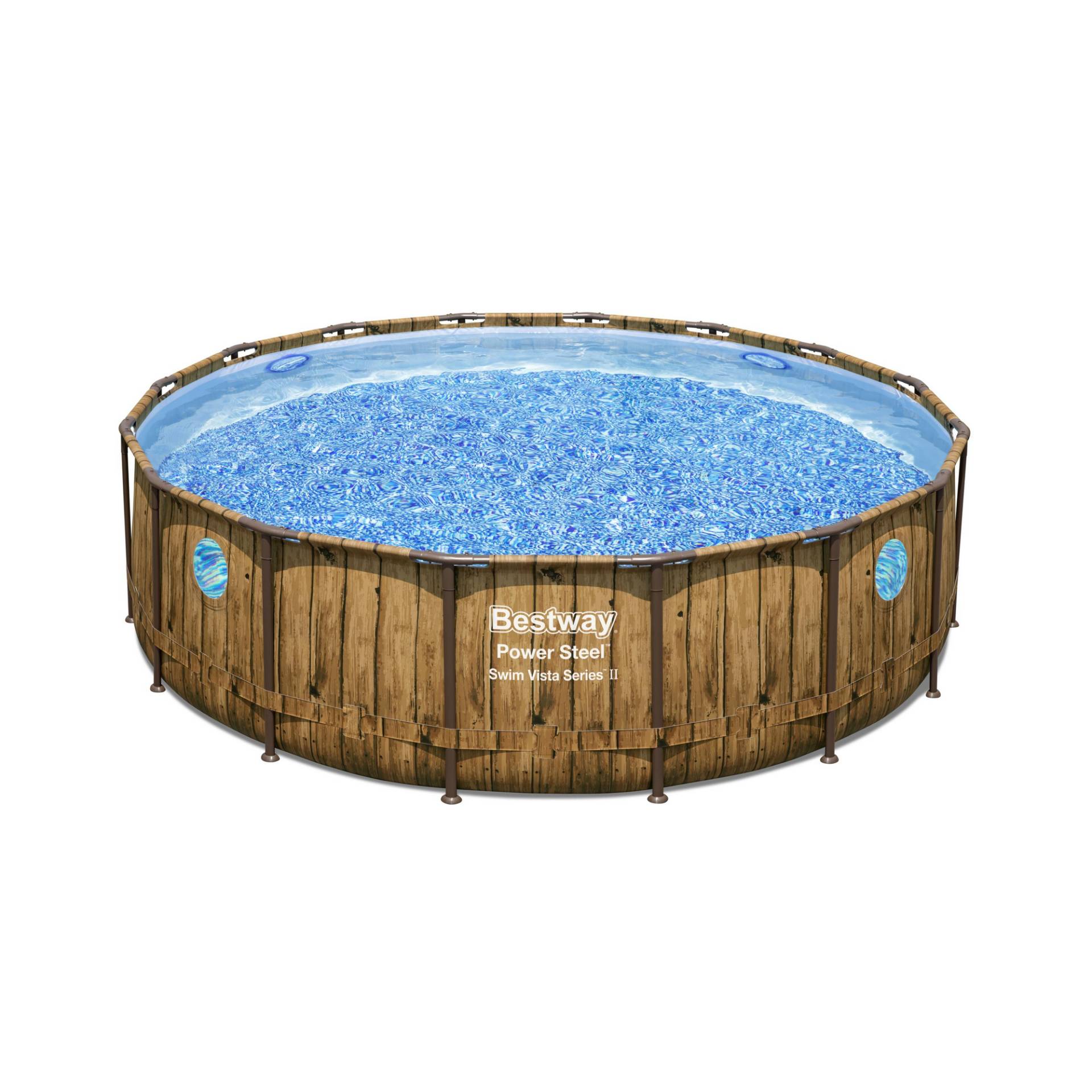 Bestway Frame-Pool 'Power Steel Swim Vista Series' Ø 488 x 122 cm mit Filterpumpe von Bestway