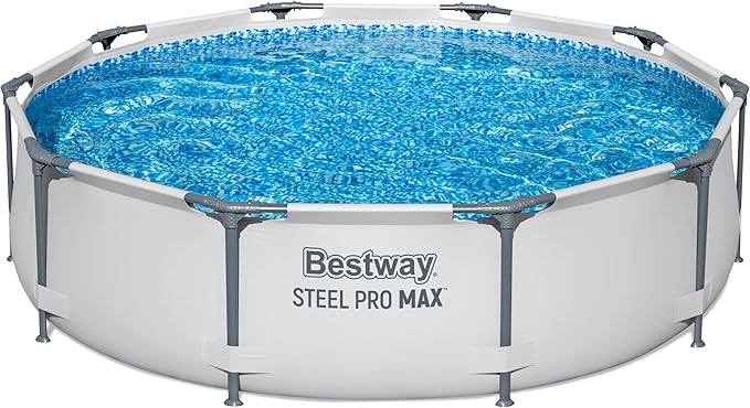 Bestway Frame Pool Schwimmbecken Pool Ohne Pumpe ø 305 X 76 Cm Schwimmbad Grau  B-Ware von Bestway