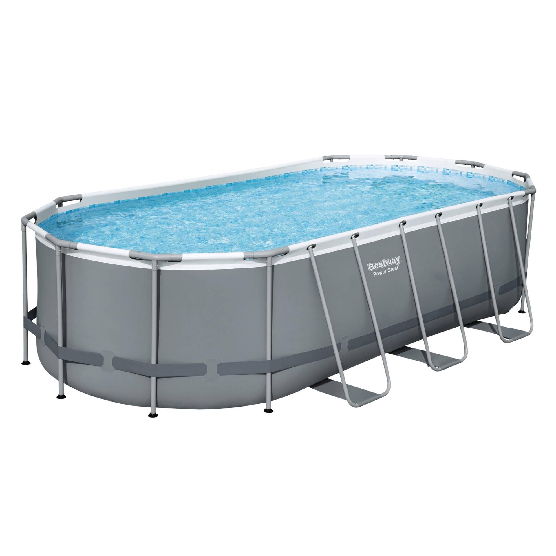 Bestway Frame-Pool-Set 'Power Steel' 549 x 274 x 122 cm mit Sicherheitsleiter und Filterpumpe von Bestway