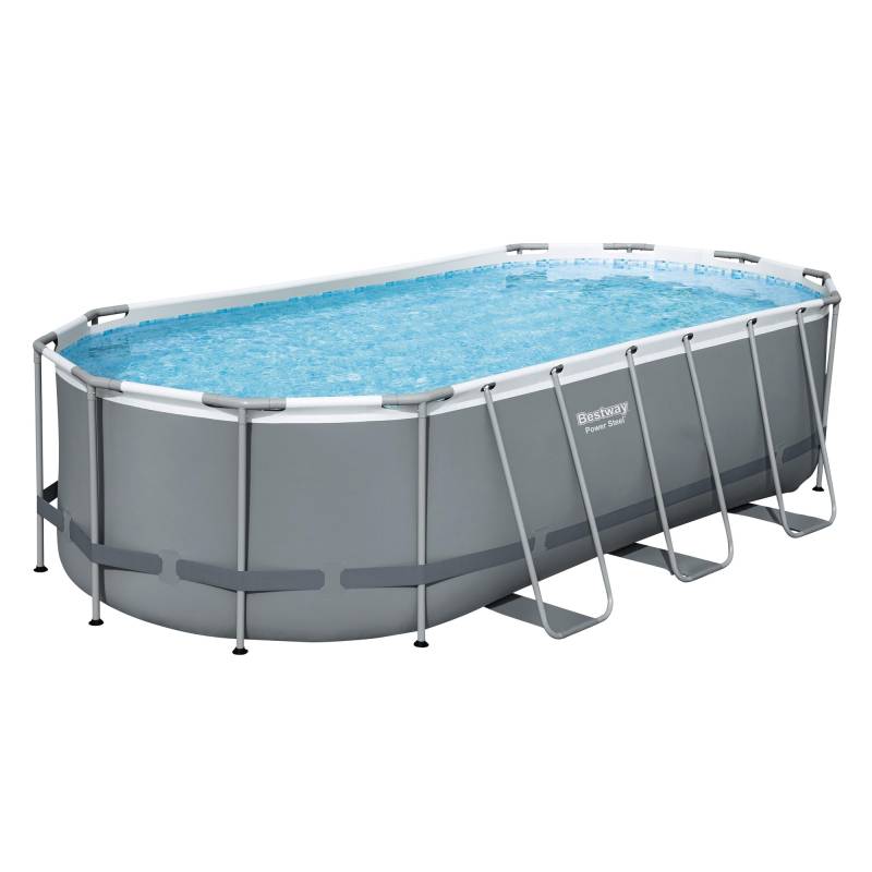 Bestway Frame-Pool-Set 'Power Steel' 549 x 274 x 122 cm mit Sicherheitsleiter und Filterpumpe von Bestway