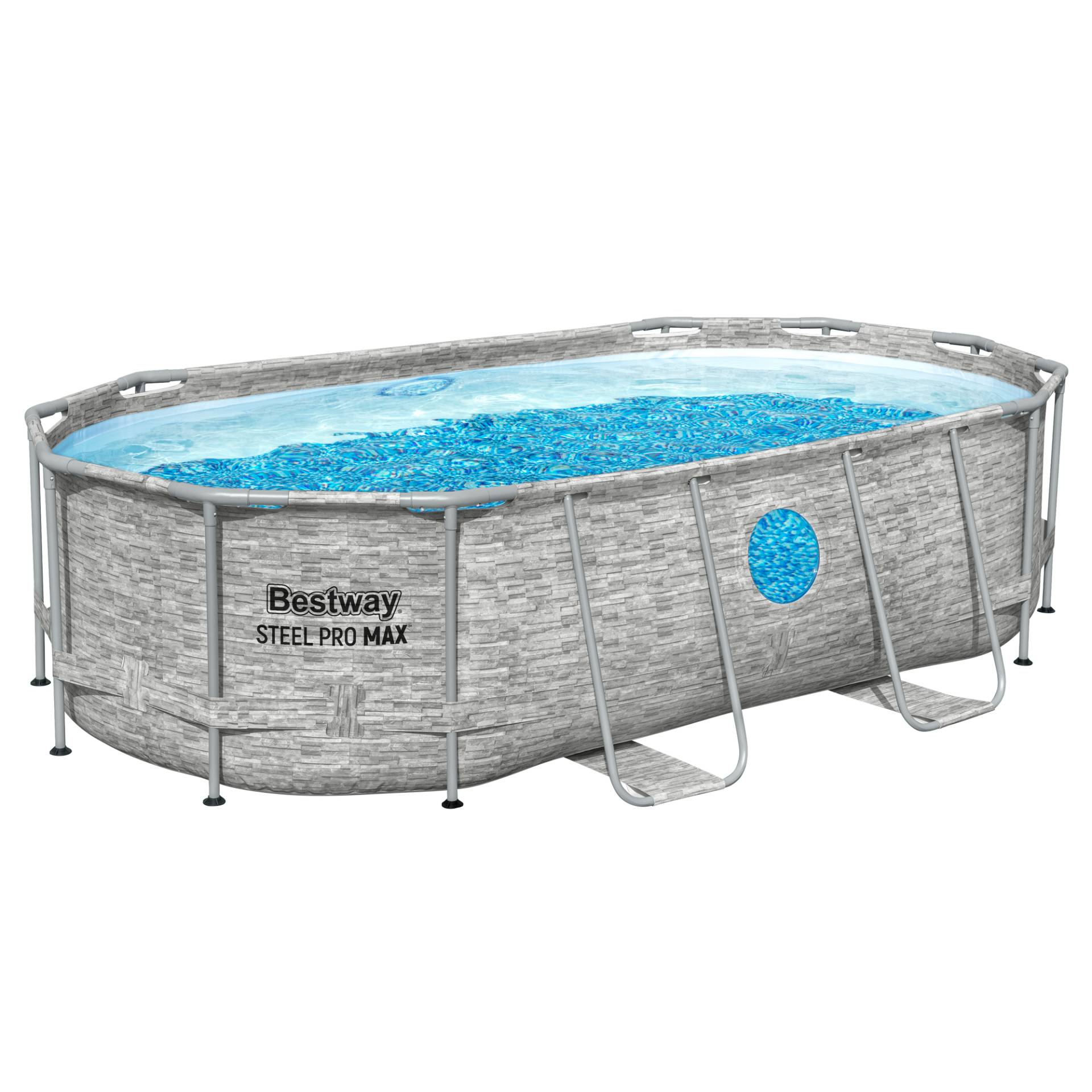 Bestway Frame-Pool-Set 'Steel Pro MAX™ Splashview™' 427 x 250 x 100 cm mit Filterpumpe von Bestway
