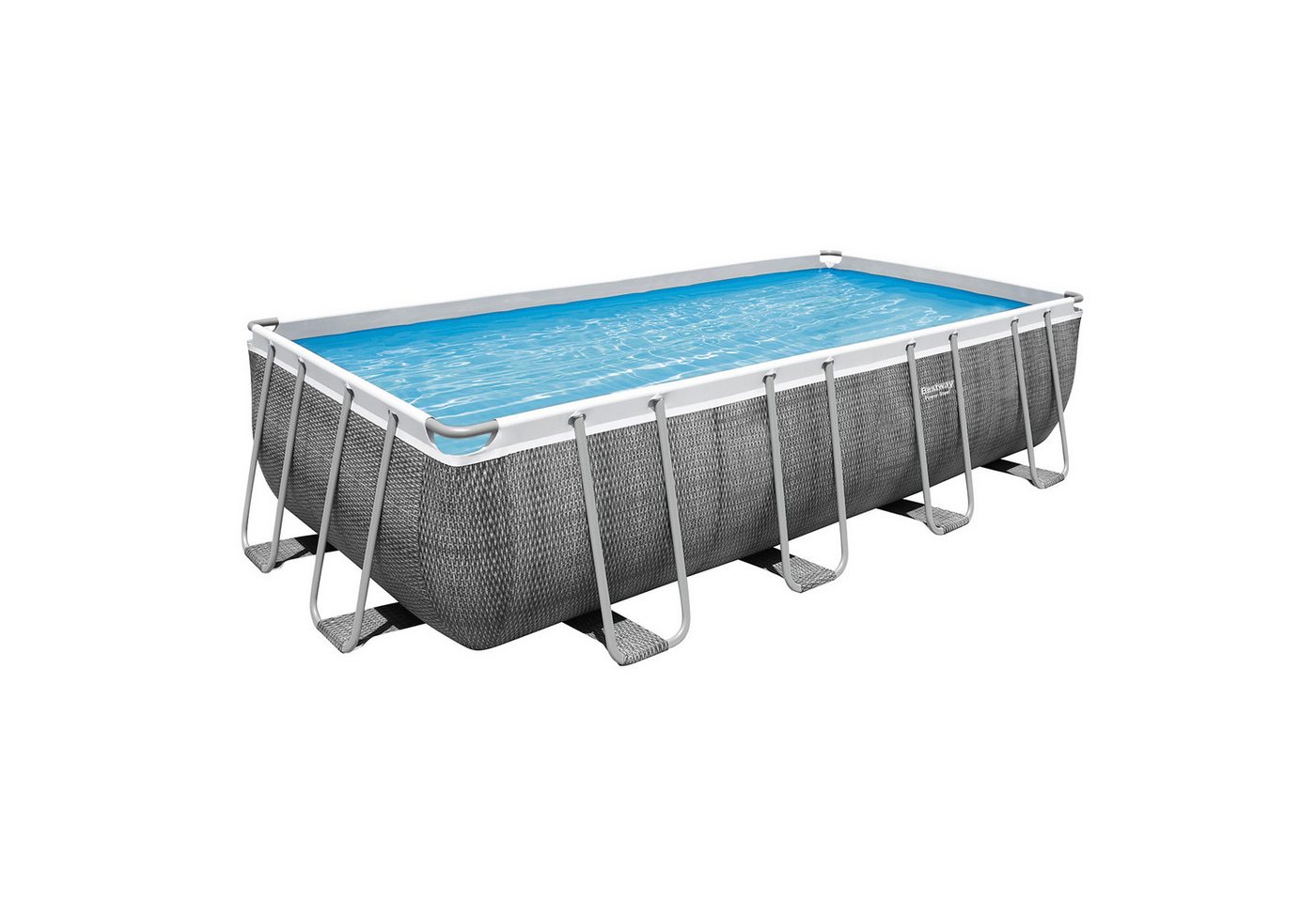 Bestway Framepool Power Steel™ Frame Pool Komplett-Set mit Filterpumpe 488 x 244 x 122 von Bestway