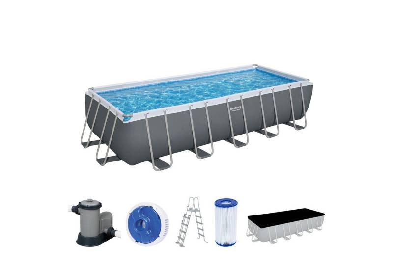 Bestway Framepool Power Steel™ Frame Pool Komplett-Set mit Filterpumpe 640 x 274 x 132 von Bestway