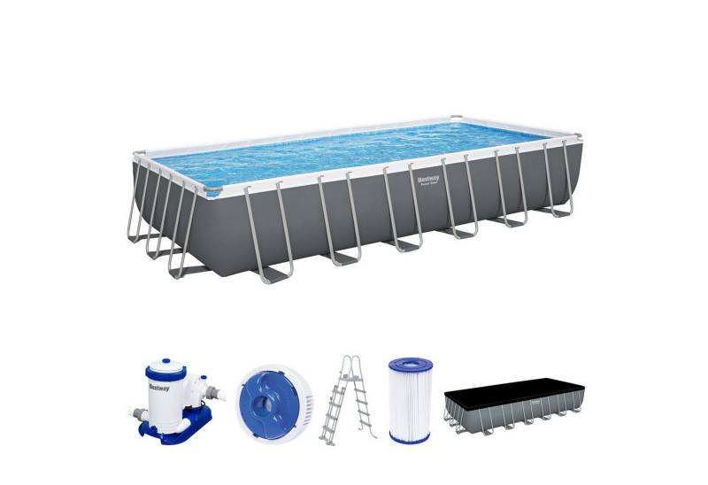 Bestway Framepool Power Steel™ Frame Pool Komplett-Set mit Filterpumpe 732 x 366 x 132 von Bestway