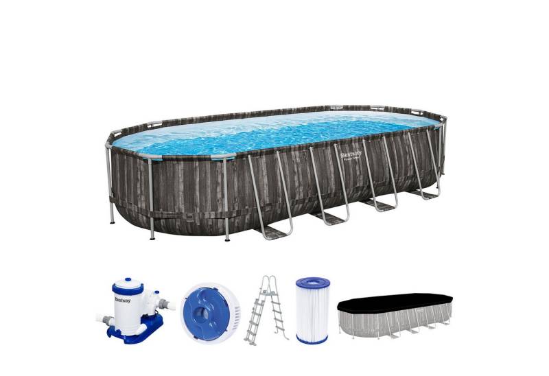 Bestway Framepool Power Steel™ Frame Pool Komplett-Set mit Filterpumpe 732 x 366 x 132 von Bestway