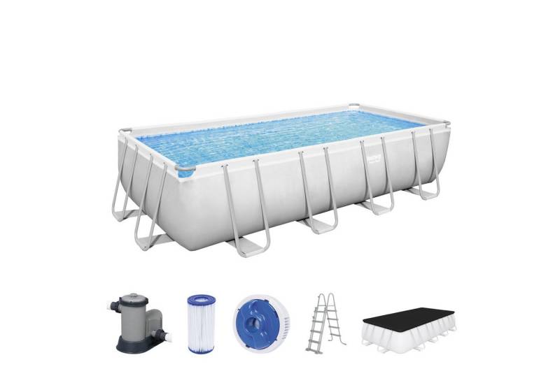 Bestway Framepool Power Steel™ Komplett-Set mit Filterpumpe 549 x 274 x 122 cm (Set) von Bestway