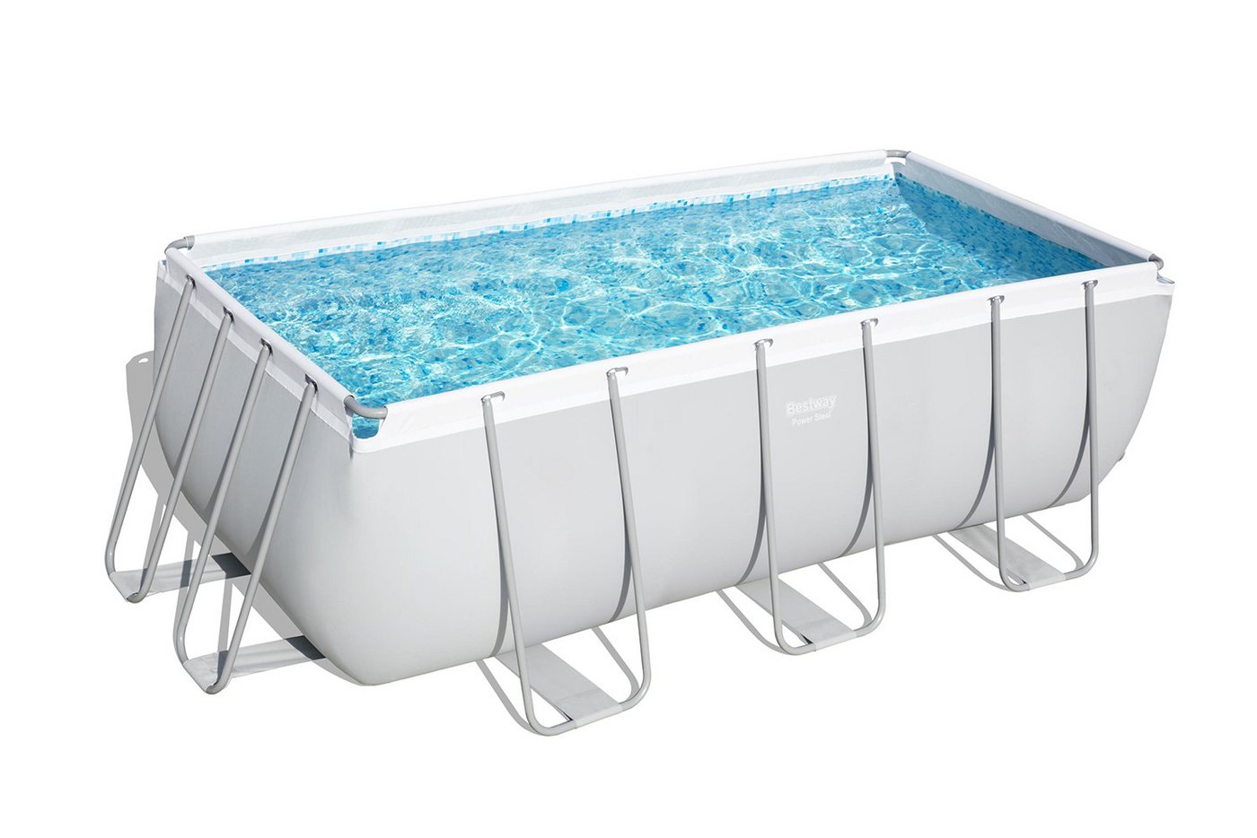 Bestway Framepool Power Steel™ Solo Pool ohne Zubehör 412 x 201 x 122 cm, lichtgrau von Bestway