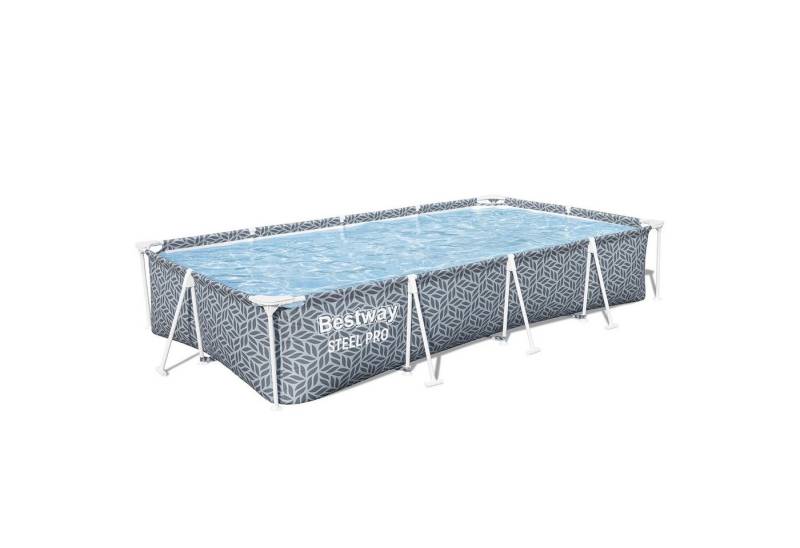 Bestway Framepool Steel Pro™ Frame Pool ohne Pumpe 366 x 201 x 66 cm, Blattform-Design von Bestway