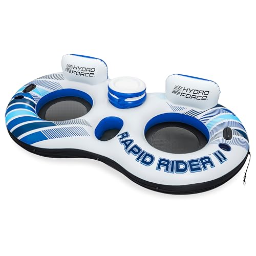Bestway Hydro-Force 2-Personen-Schwimmring Rapid Rider II mit Rückenlehne 251 x 132 cm von Bestway