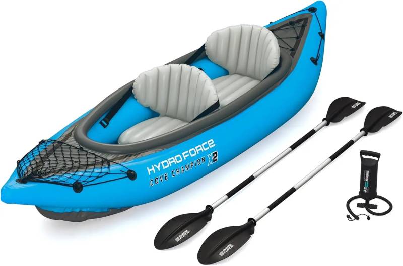 Bestway Hydro Force Kajak Boot Set Zweisitzer Mit Handpumpe Paddel Sitzen B-Ware von Bestway