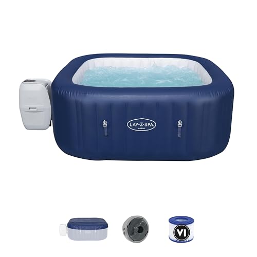 Bestway LAY-Z-SPA Hawaii AirJet™ Whirlpool, 180 x 180 x 71 cm, 4-6 Personen, eckig, blau von Bestway