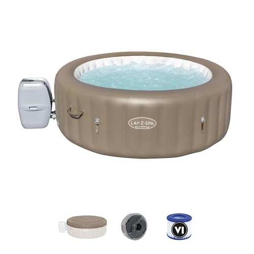 Bestway LAY-Z-SPA Palm Springs AirJet™ Whirlpool, 196 x 71 cm, 4-6 Personen, rund, Taupe von Bestway