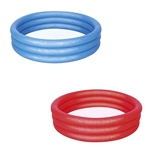 Bestway 51025-17 Splash and Play Three Ring Play Paddling Pool - Multi-Colour, 1.22 m x 25 cm von Bestway