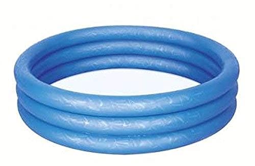 Bestway Planschbecken Kinderpool Pool 3-Ring Embossing (152 x 152 x 30 cm (Blau)) von Bestway