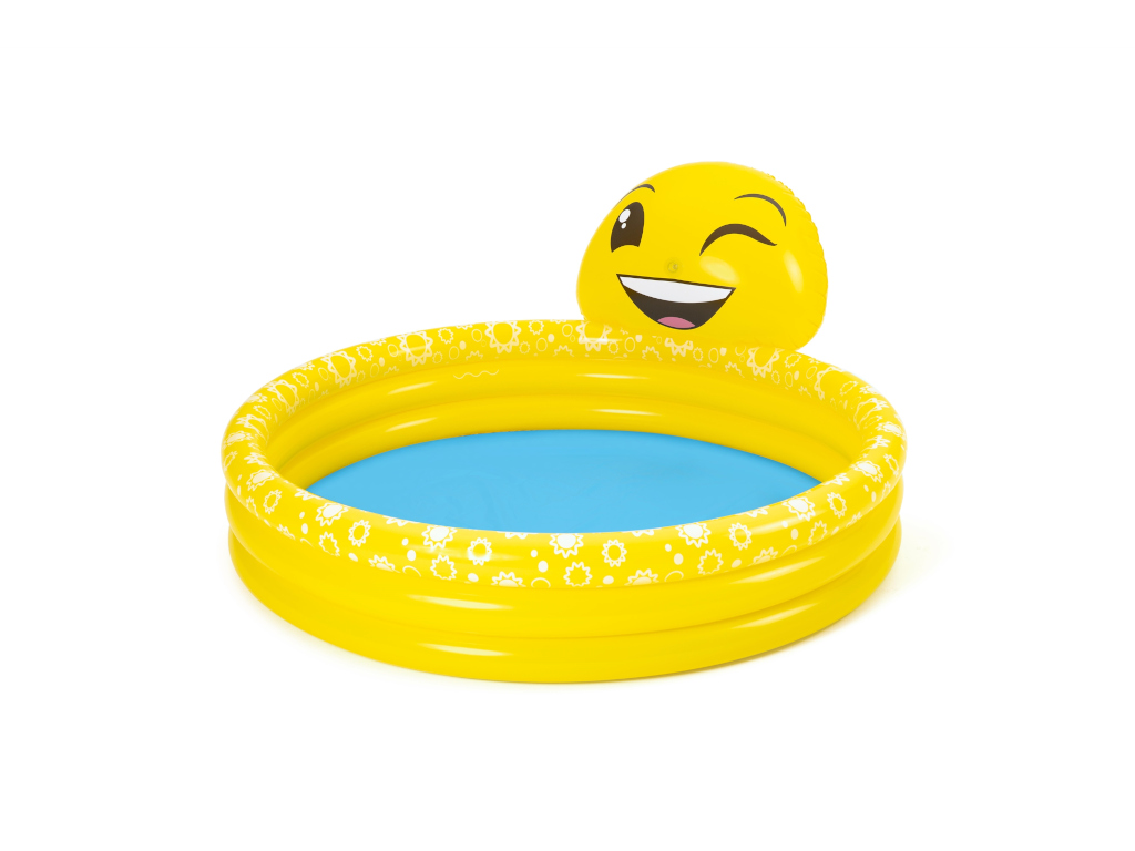 Bestway Planschbecken Summer Smiles 165 x 144 x 69 cm - 69 cm hoch, ab 2 Jahren, 282 Liter Wasserkapazität von Bestway