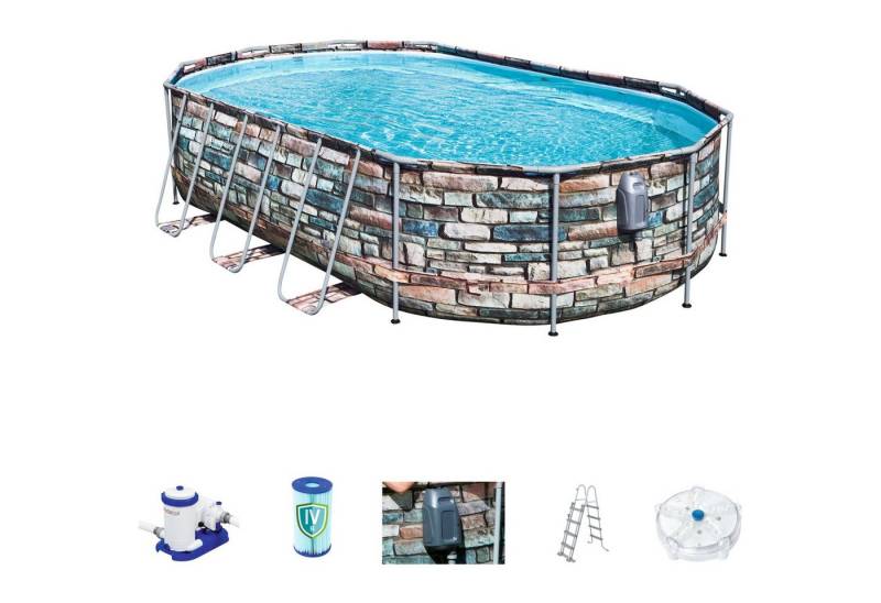 Bestway Pool Frame Pool-Set Comfort Jet, 610 x 366 x 122cm von Bestway