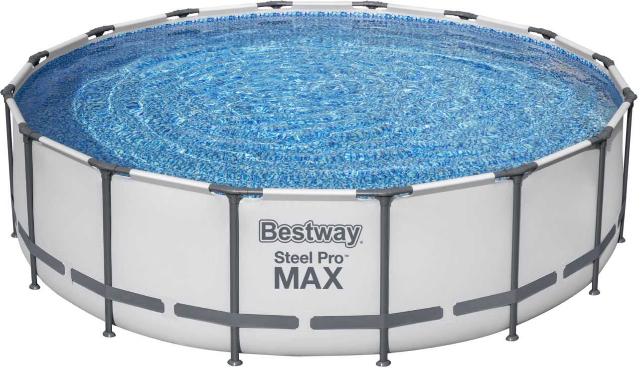 Bestway Pool Komplett Set Steel Pro Max Frame Ø 488 x 122 cm von Bestway