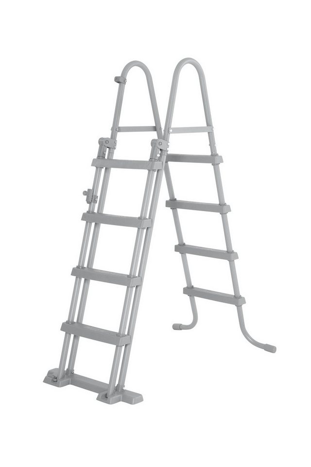 Bestway Pool-Sicherheitsleiter Flowclear™ 122 cm (Packung, Geeignet für Pools bis 122 cm Höhe), Inkl. Kindersicherung von Bestway