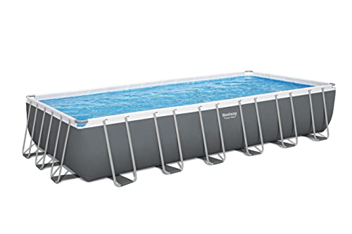 Bestway Power Steel Frame Pool Komplett-Set mit Filterpumpe 732 x 366 x 132 cm, grau, eckig von Bestway