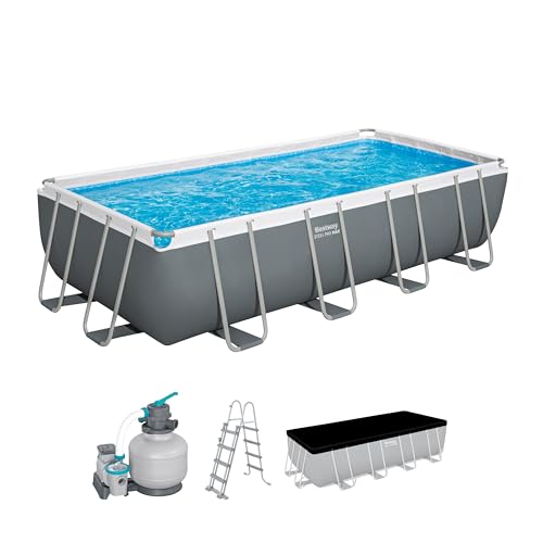 Bestway Power Steel Frame Pool Komplett-Set mit Sandfilteranlage 549 x 274 x 122 cm, grau, eckig Bestway Power Steel Frame Pool Komplett-Set mit Sandfilteranlage 549 x 274 x 122 cm, grau, eckig von Bestway