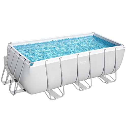 Bestway Power Steel Frame Pool-Set mit Filterpumpe 412 x 201 x 122 cm , lichtgrau, eckig Bestway Power Steel Frame Pool-Set mit Filterpumpe 412 x 201 x 122 cm , lichtgrau, eckig von Bestway