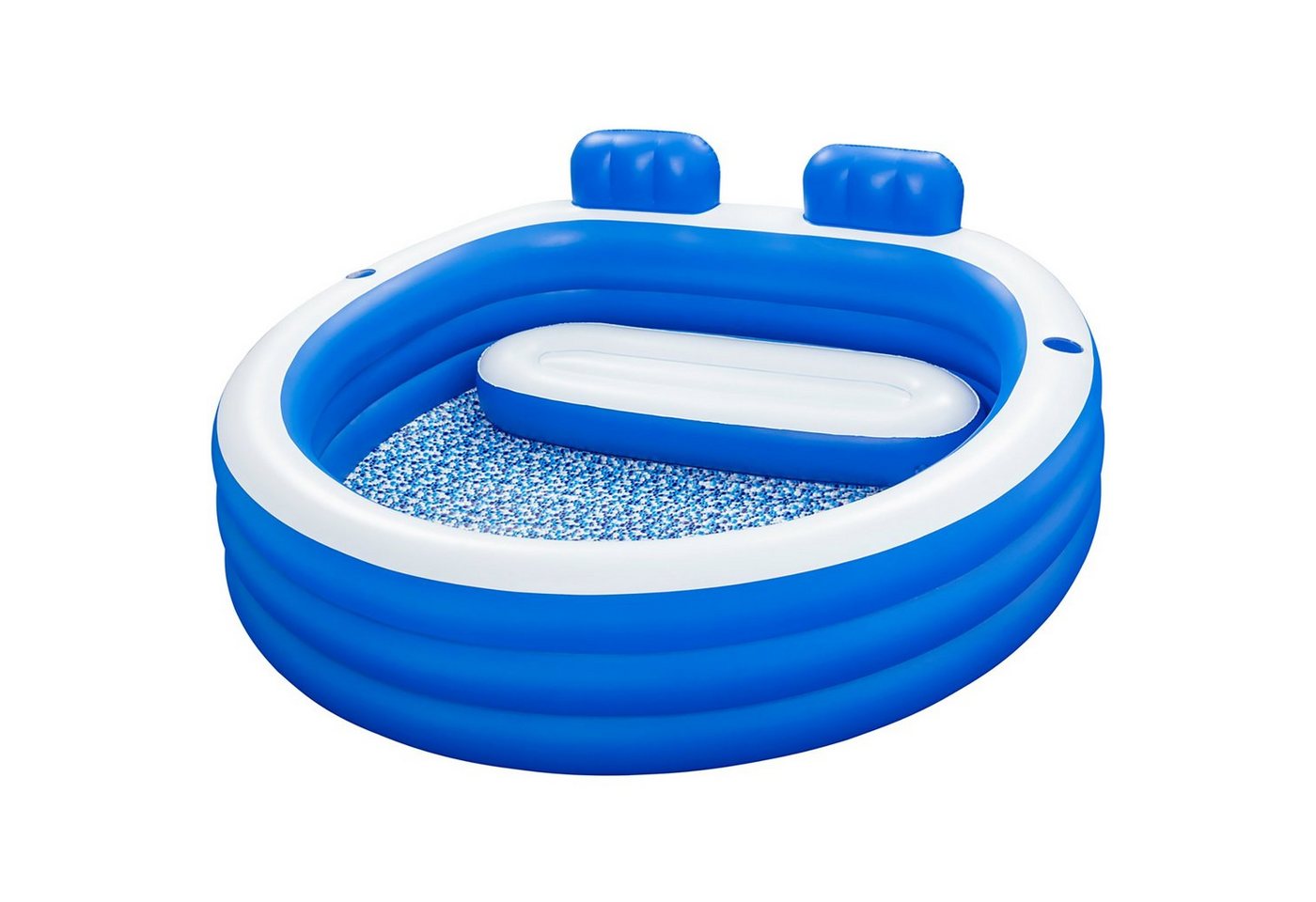 Bestway Quick-Up Pool Family Pool mit Sitzbank, Getränkehalter Splash Paradise 231x219x79cm von Bestway