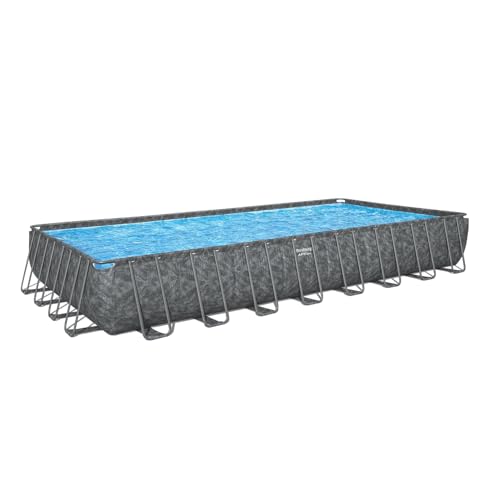 Bestway Rechteckiges Pool-Set APX 365-956 cm x 488 cm x 132 cm – Dunkelgrau von Bestway