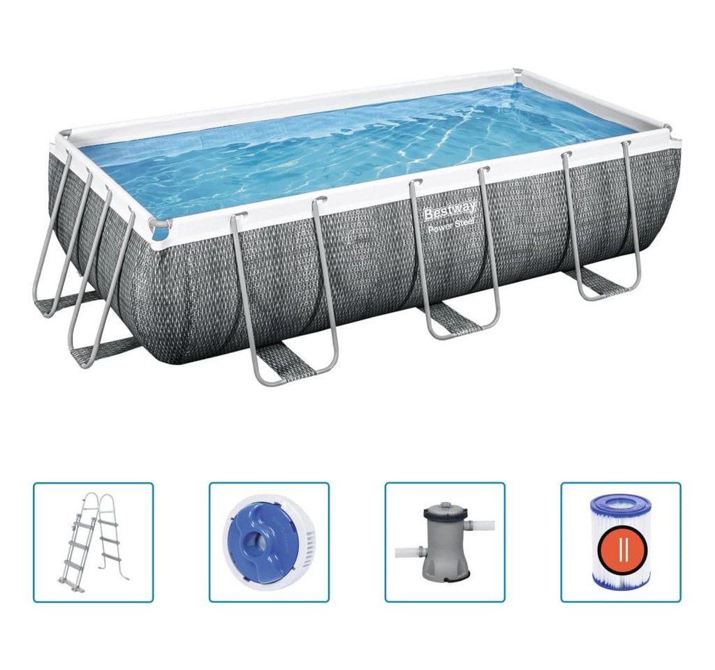 Bestway Schwimmbecken Bestway Power Steel Swimmingpool-Set 404x201x100 cm von Bestway