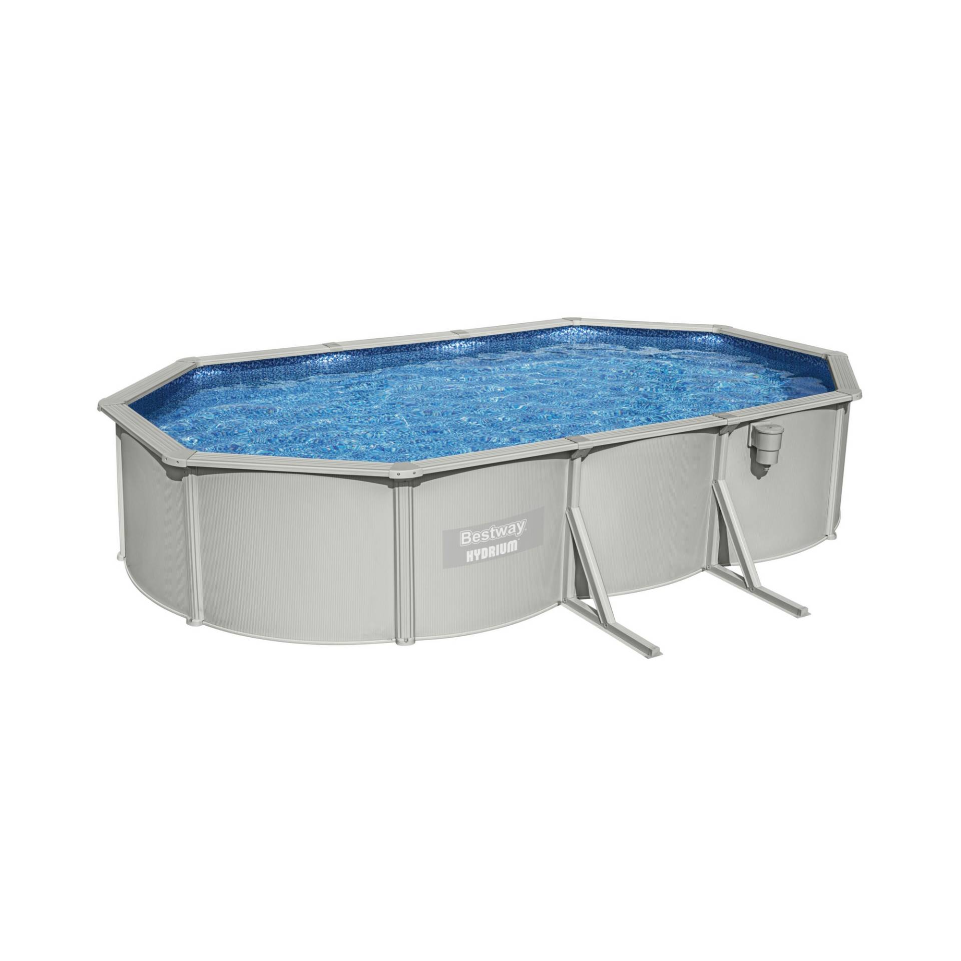 Bestway Stahlwandpool-Set 'Hydrium' Set 610 x 360 x 120 cm mit Sicherheitsleiter und Sandfilteranlage von Bestway