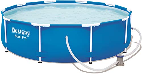 Bestway Steel Pro Frame Pool, rund 305x76 cm Stahlrahmenpool-Set mit Filterpumpe, blau von Bestway