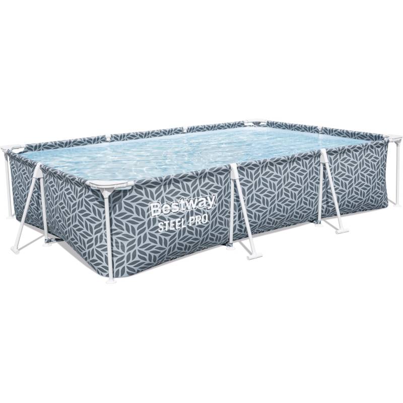 Bestway Steel Pro Frame Pool Blattform-Design 300 cm x 201 cm x 66 cm von Bestway