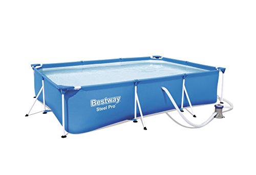 Bestway Steel Pro Frame Pool Set, rechteckig, blau, 300 x 201 x 66 cm von Bestway