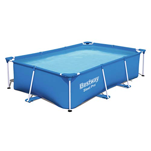 Bestway Steel Pro Frame Pool ohne Pumpe, eckig, 221 x 150 x 43 cm von Bestway