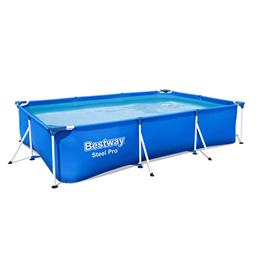 Bestway Steel Pro Frame Pool ohne Pumpe 300 x 201 x 66 cm, blau, eckig von Bestway