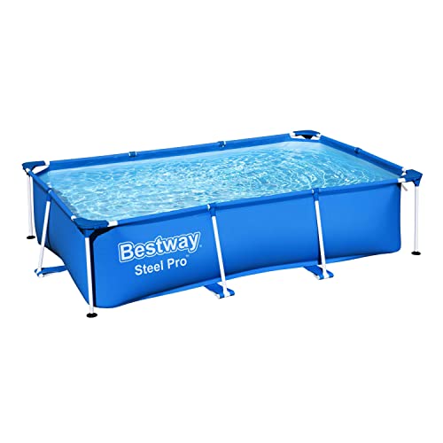 Bestway Steel Pro Frame Pool ohne Pumpe 259 x 170 x 61 cm, blau, eckig von Bestway