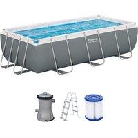 Bestway Steel Pro MAX™ Frame Pool Set mit Filterpumpe 404 x 201 x 100 cm, grau, eckig von Bestway