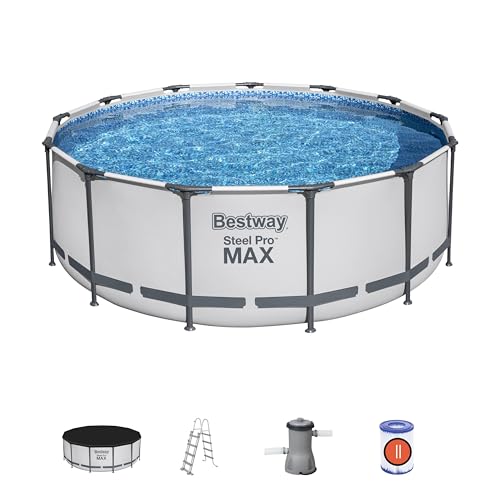 Steel Pro Max™ Außenpool, 396 x 122 cm, FrameLink™-System, Leiter, Plane, Pumpe und Filterkartusche von Bestway